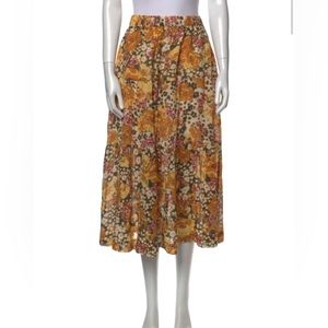 BA&SH floral print midi skirt